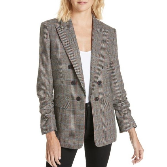 Veronica Beard Plaid Houndstooth Dickey Jacket